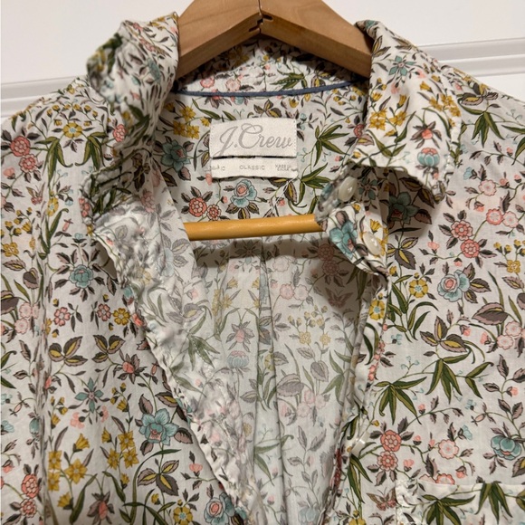 J Crew Liberty Tapestry Floral Shirt Size 10 - Picture 3 of 7